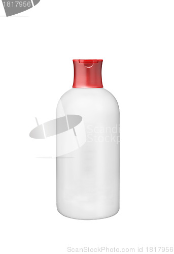 Image of White plastic botle isolated on white background