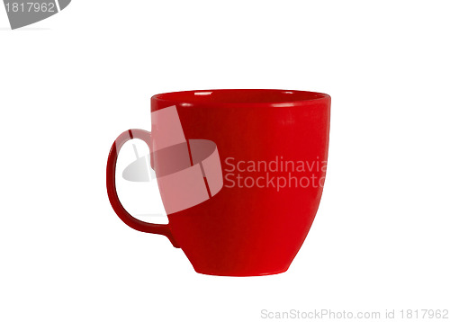 Image of red cup isolated on white