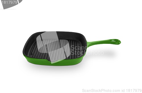 Image of Square grill pan isolated on white background