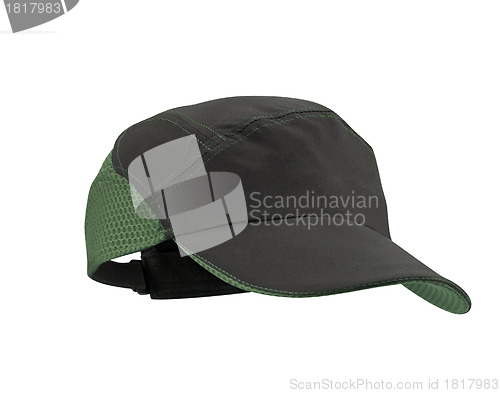 Image of Green and black cap on white background