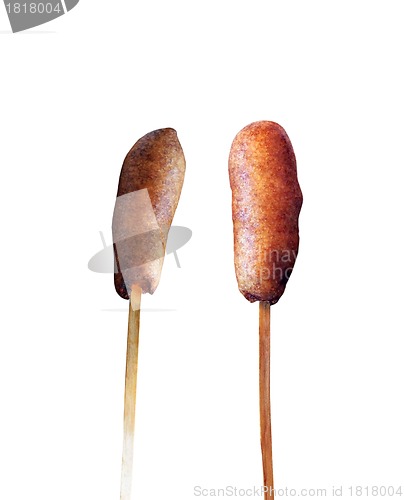 Image of Corn Dog isolated on white