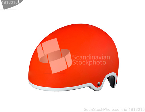 Image of Red helmet on a white background