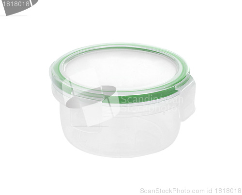 Image of Round plastic container