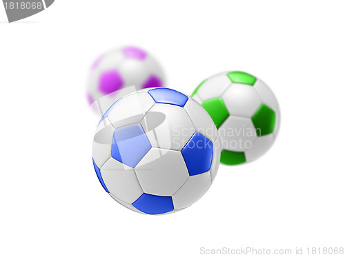 Image of colored football balls