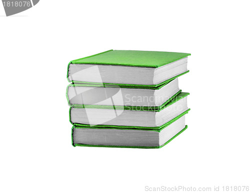 Image of Books in green cover isolated on white