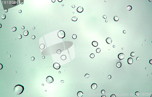 Image of Water drops on glass