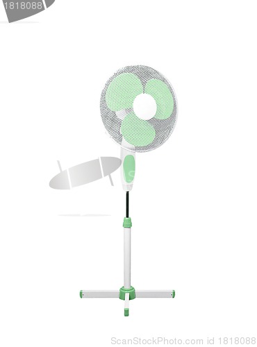 Image of Electric floor fan isolated on the white background