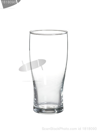 Image of Empty beer glass isolated on white background.