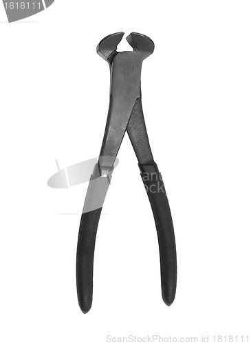 Image of Old iron nippers isolated on white background