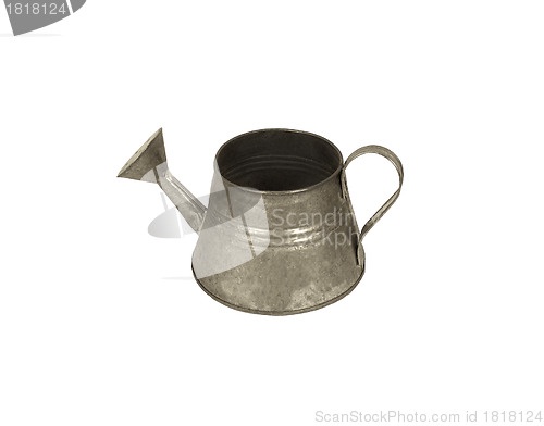 Image of watering can on white background