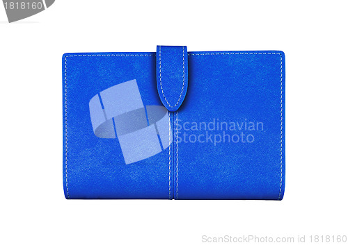 Image of Blue Wallet. On a white background.