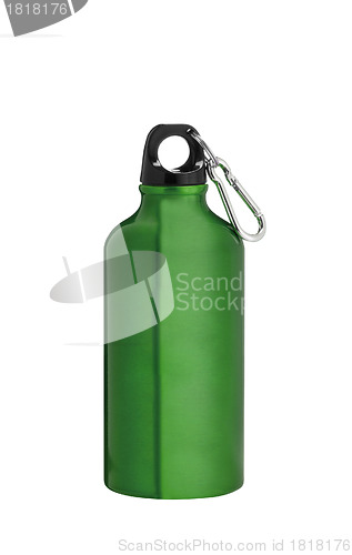Image of Metal water flask on a white background
