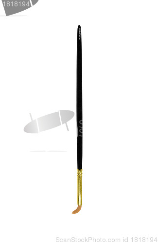 Image of black & golden brush isolated on white