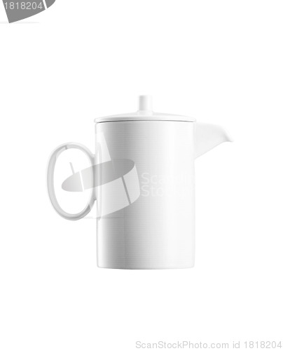 Image of Ceramick teapot on white background