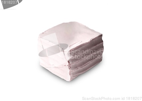 Image of Pink cake isolated on white background
