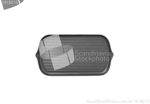 Image of New black nonstick coating roasting pan isolated on white