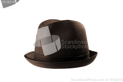 Image of male winter brown hat isolated