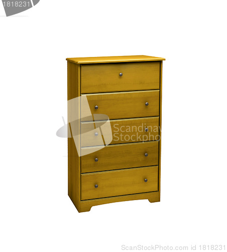 Image of Bedside table isolated on white background