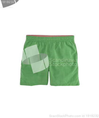 Image of training shorts isolated on white background