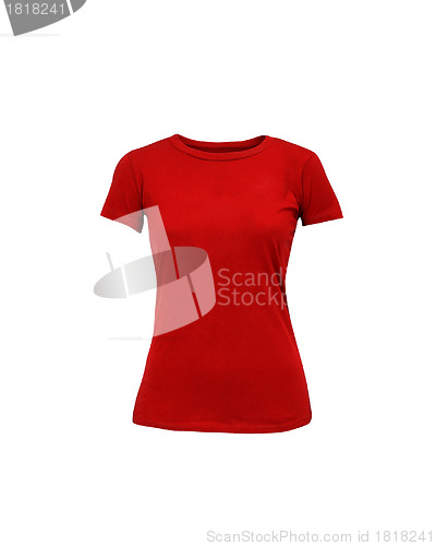 Image of Female t-shirt isolated on white background