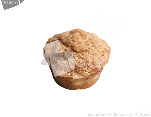 Image of single muffin isolated on a white background