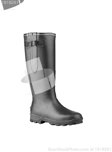 Image of Rubber Boots on White Background