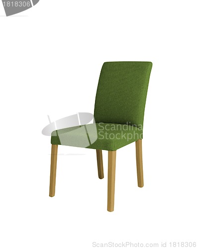 Image of green chair on a white background