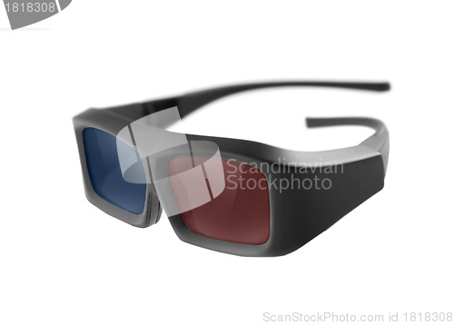 Image of 3D glasses isolated on white background