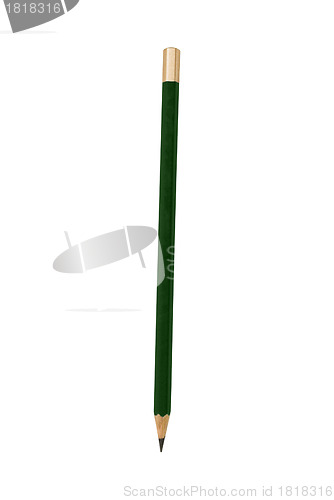 Image of Green pencil isolated on white