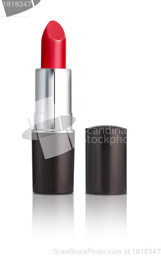 Image of Red lipstick isolated on white background