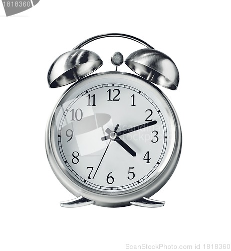 Image of Alarm clock, isolated on the white background