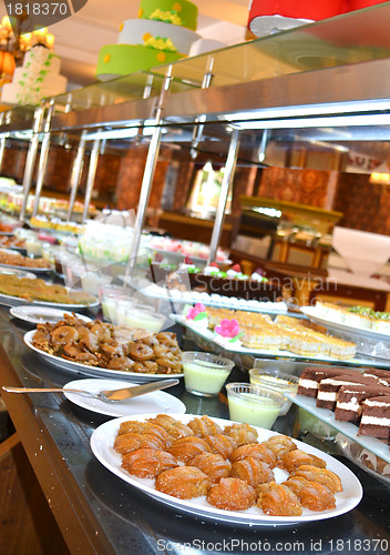 Image of Hotel breakfast table