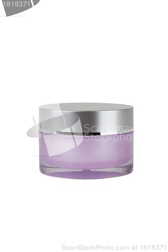 Image of close up of beauty hygiene container on white background with clipping path