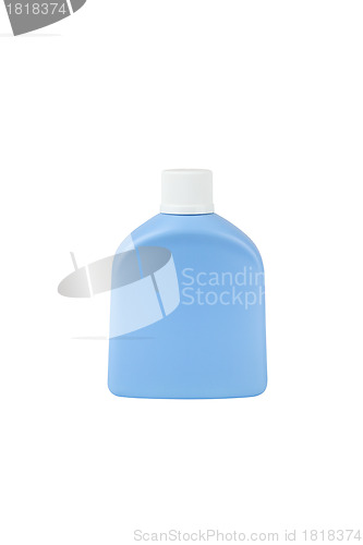 Image of Blue cosmetic bottle isolated on white background