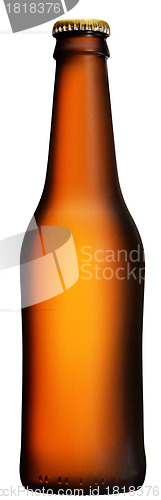 Image of Beer bottle isolated on white