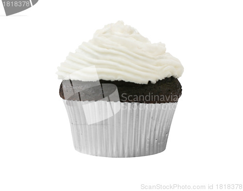 Image of Chocolate cupcakes with whipped cream