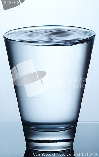 Image of water on glass isolated on white background