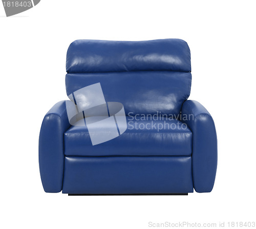Image of blue luxury armchair isolated