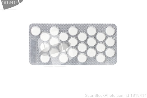 Image of Pack of Medical Pills isolated on white background