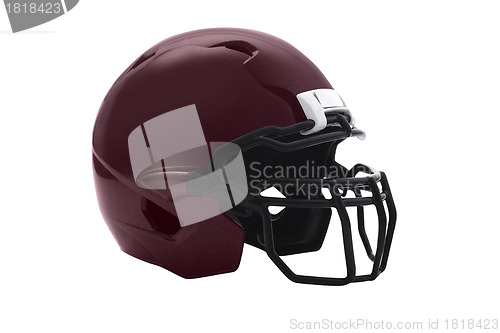 Image of Brown Football Helmet on white