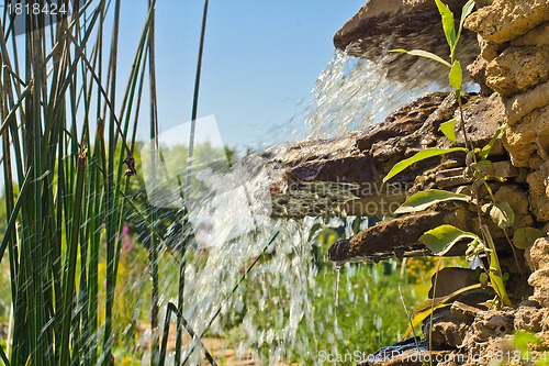 Image of Little cascade in a garden