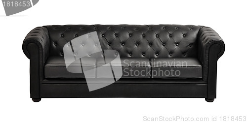 Image of Black sofa isolated on white background