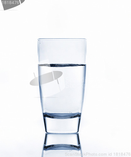 Image of water on glass isolated on white background