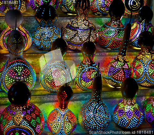 Image of Turkish Lamps at the Market in Istanbul Turkey