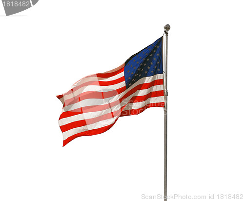 Image of American flag flapping