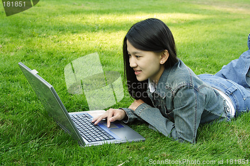 Image of Laptop girl