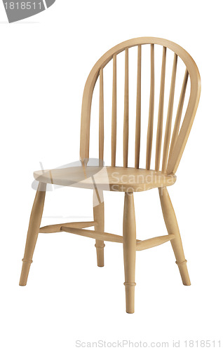 Image of Wooden chair isolated on the white background