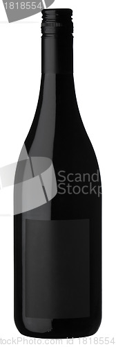 Image of Beautiful black bottle isolated on white