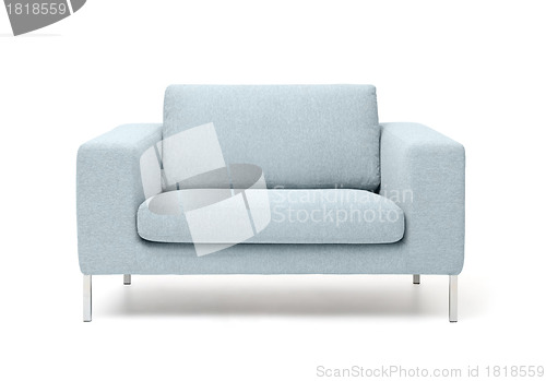 Image of white armchair isolated on white background