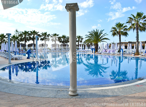 Image of Water pool and chairs